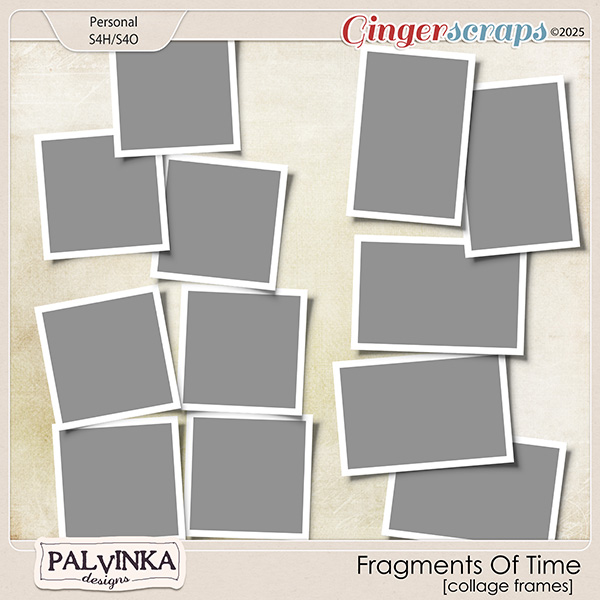 Fragments Of Time Collage Frames by Palvinka Designs