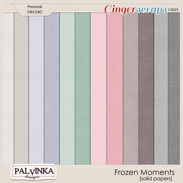 Frozen Moments Solid Papers by Palvinka Designs