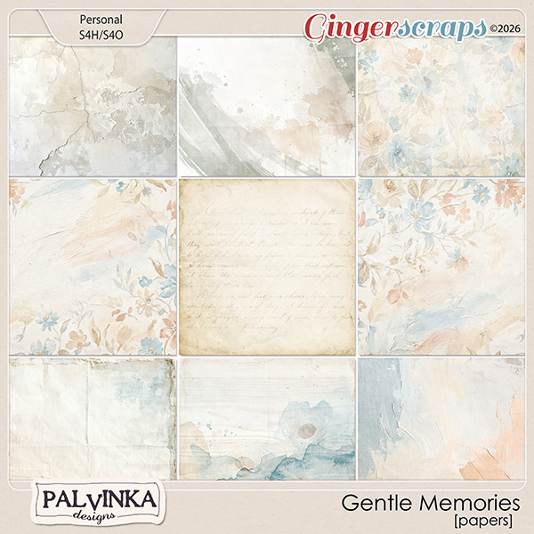Gentle Memories Papers by Palvinka Designs