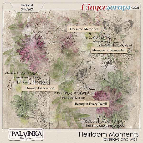 Heirloom Moments Overlays and WA by Palvinka Designs