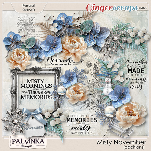 Misty November Additions by Palvinka Designs