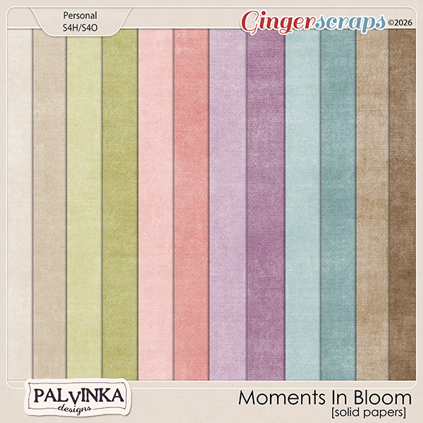Moments In Bloom Solid Papers by Palvinka Designs