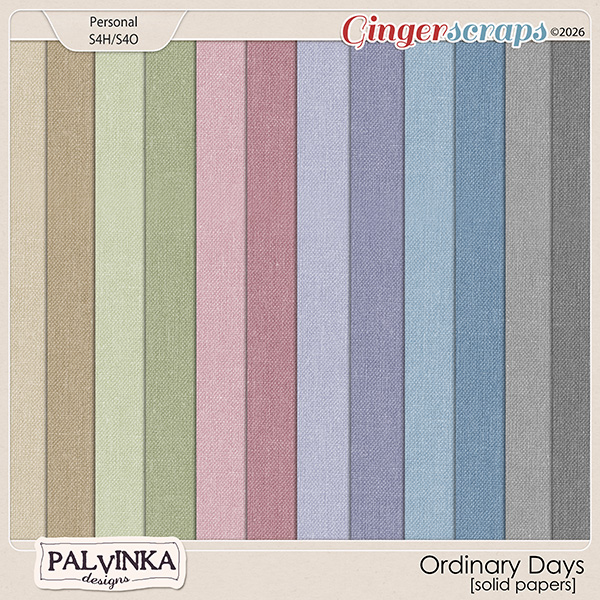 Ordinary Days Solid Papers by Palvinka Designs