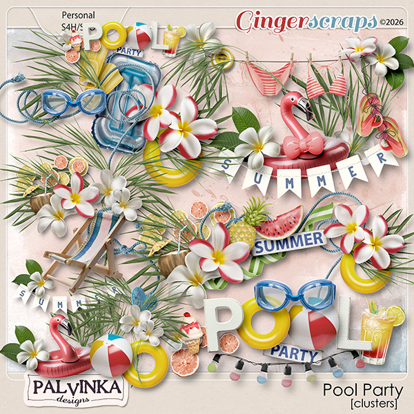 Pool Party Clusters by Palvinka Designs