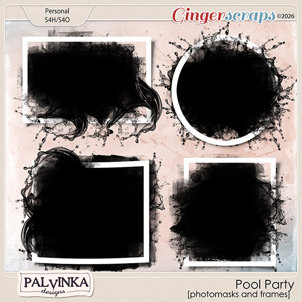 Pool Party Photomasks and Frames by Palvinka Designs