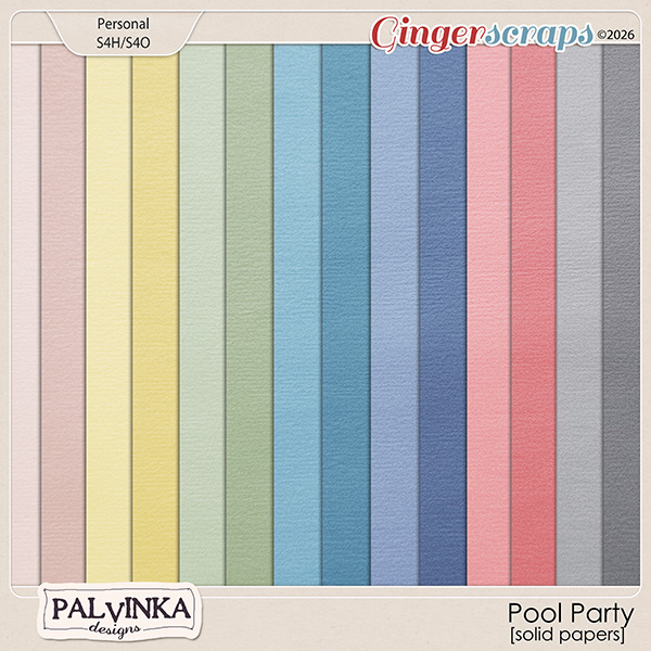 Pool Party Solid Papers by Palvinka Designs