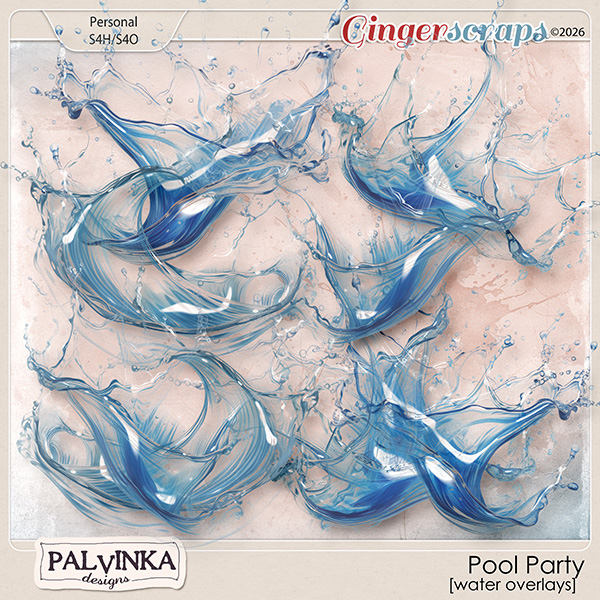 Pool Party Water Overlays by Palvinka Designs