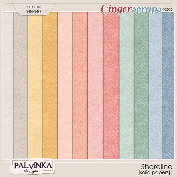 Shoreline Solid Papers by Palvinka Designs