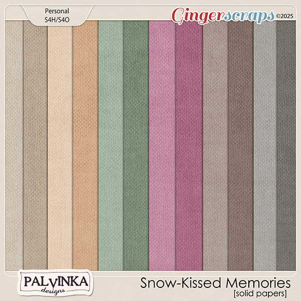 Snow-Kissed Memories Solid Papers by Palvinka Designs
