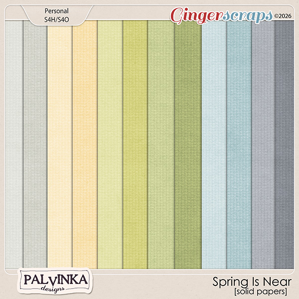 Spring Is Near Solid Papers by Palvinka Designs
