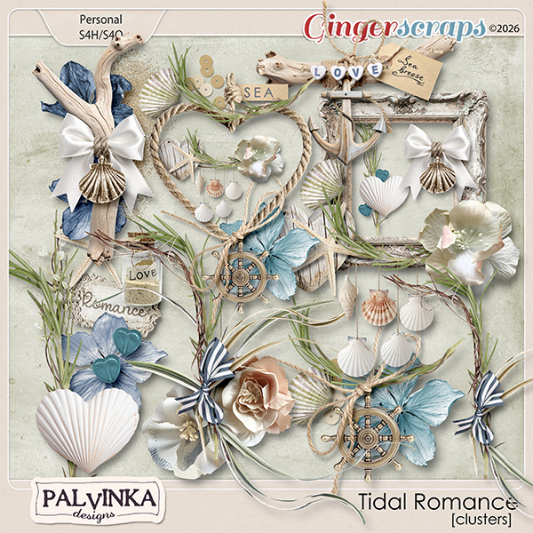Tidal Romance Clusters by Palvinka Designs
