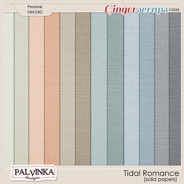 Tidal Romance Solid Papers by Palvinka Designs