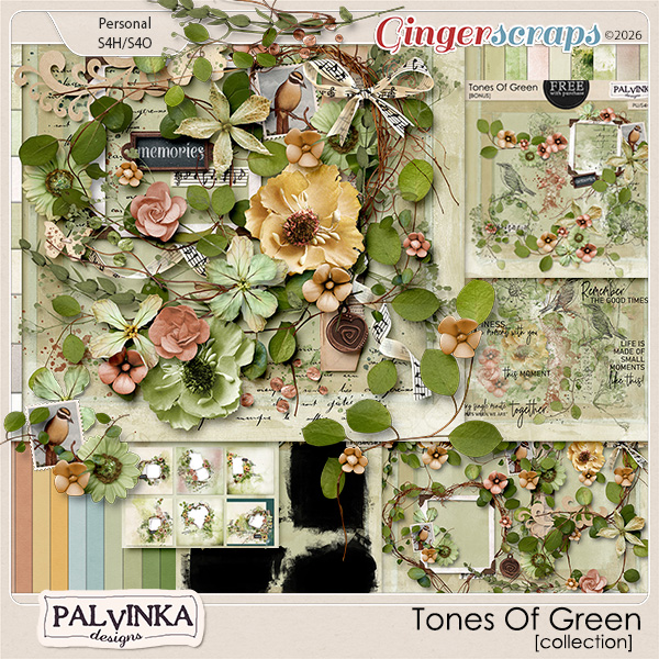 Tones Of Green Collection by Palvinka Designs