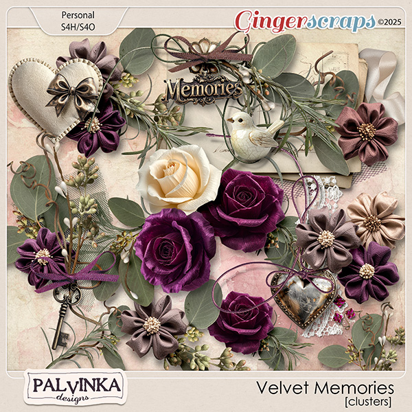 Velvet Memories Clusters by Palvinka Designs