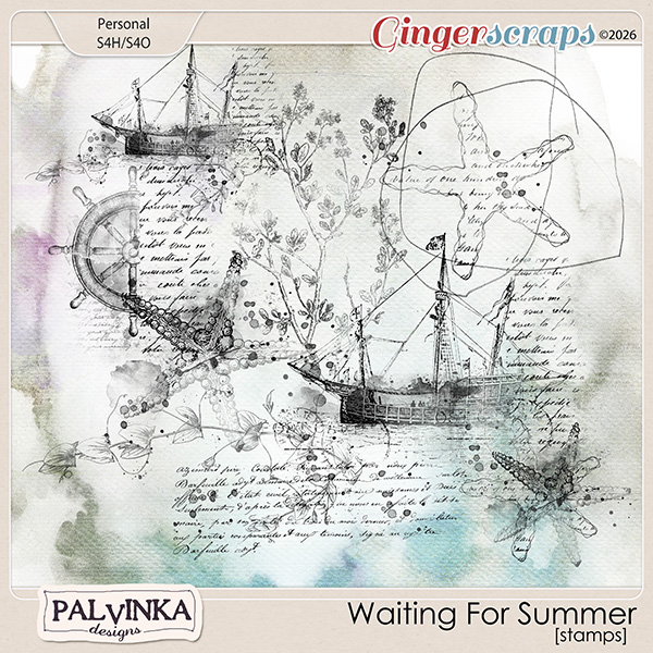 Waiting For Summer Stamps by Palvinka Designs
