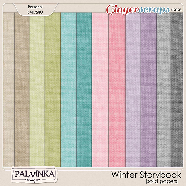 Winter Storybook Solid Papers by Palvinka Designs