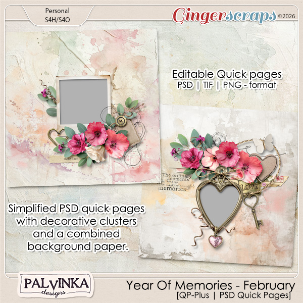 Year Of Memories - February QP-Plus by Palvinka Designs