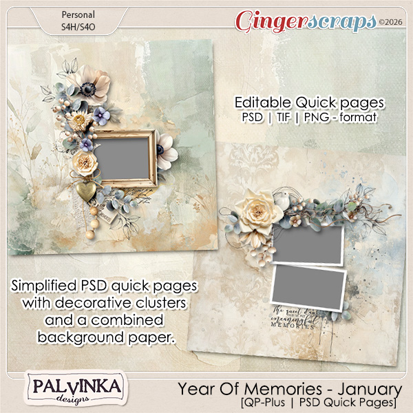 Year Of Memories - January QP-Plus by Palvinka Designs