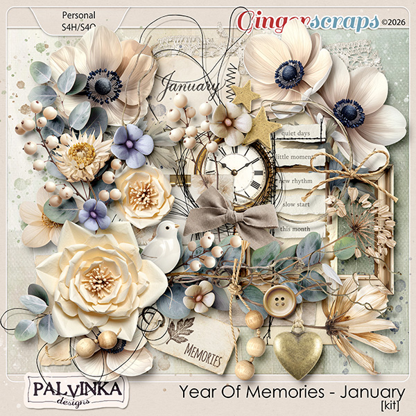 Year Of Memories - January Kit by Palvinka Designs