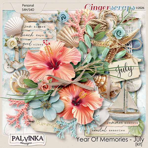 Year Of Memories - July Kit by Palvinka Designs