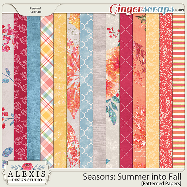 Seasons: Summer into Fall - Patterned Papers