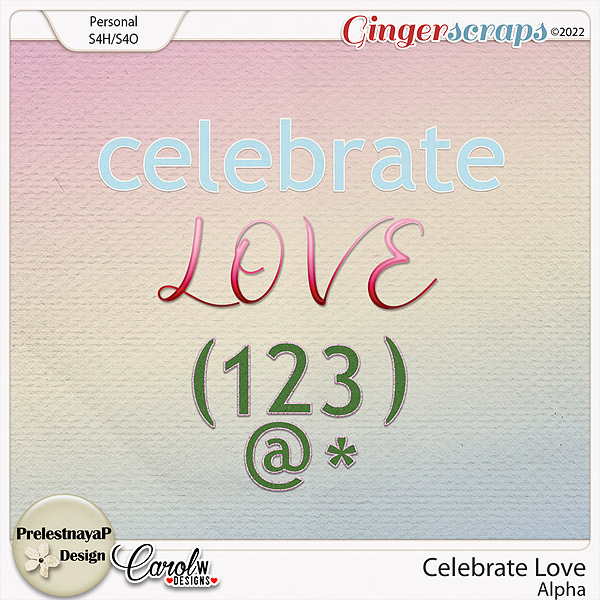 Celebrate Love Alpha by PrelestnayaP Design and CarolW Designs