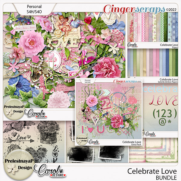 Celebrate love Bundle by PrelestnayaP Design and CarolW Designs