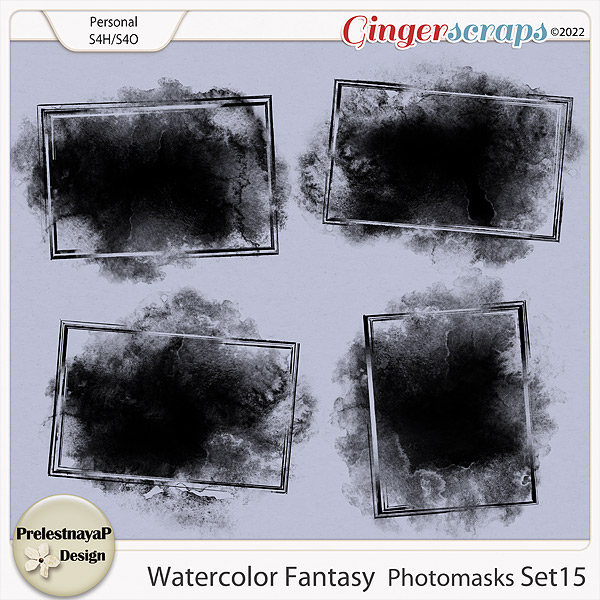 Watercolor fantasy Photomasks Set15
