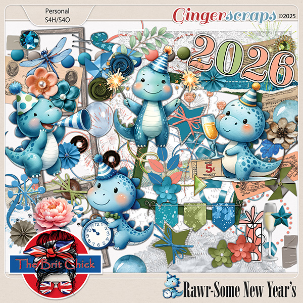 Rawr-Some New Year Elements By The Brit Chick