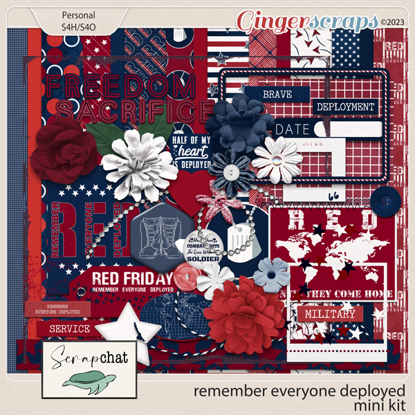 Remember Everyone Deployed Mini Kit by ScrapChat Designs