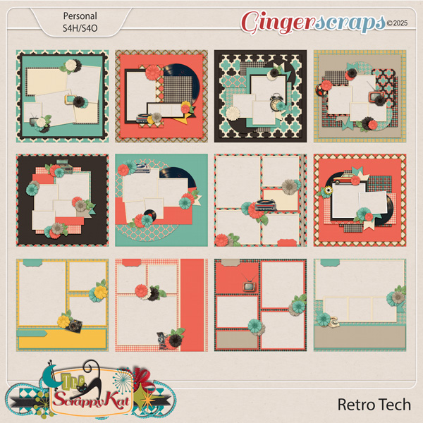 Retro Tech Quick Pages by The Scrappy Kat
