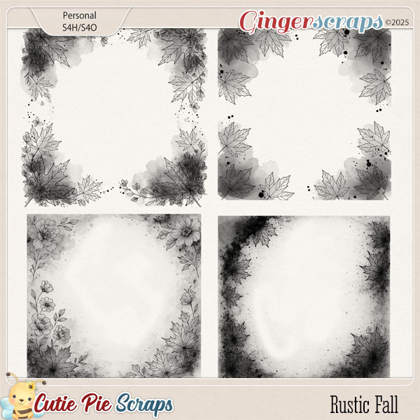 Rustic Fall Messy Page Borders