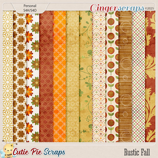 Rustic Fall Pattern Papers