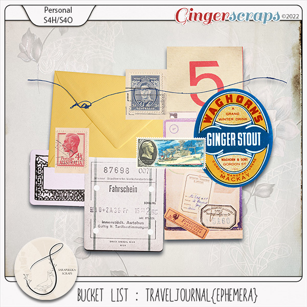 Bucket List: A Travel Journal Ephemera