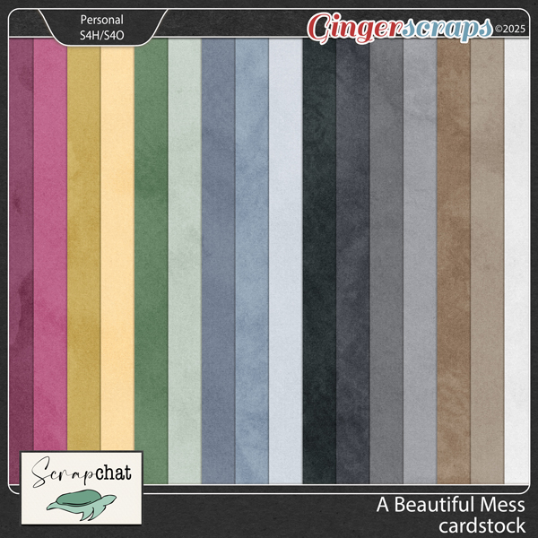A Beautiful Mess Cardstock by ScrapChat Designs
