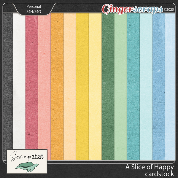 A Slice of Happiness Cardstock by ScrapChat Designs