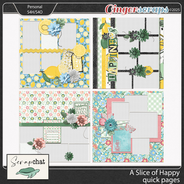 A Slice of Happiness Quick Pages by ScrapChat Designs