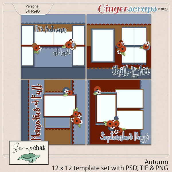 Autumn Template Set by ScrapChat Designs