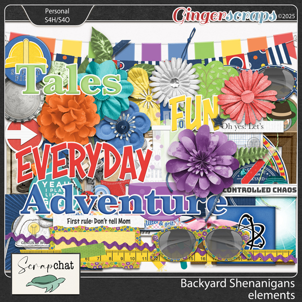 Backyard Shenanigans Elements by ScrapChat Designs