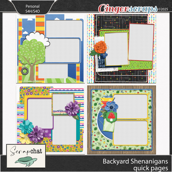 Backyard Shenanigans Quick Pages by ScrapChat Designs
