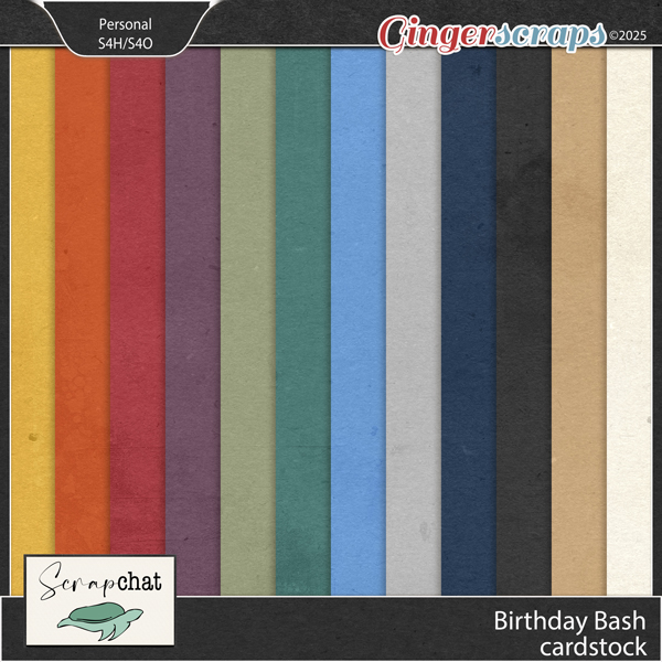 Birthday Bash Cardstock by ScrapChat Designs