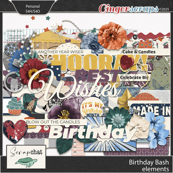 Birthday Bash Elements by ScrapChat Designs