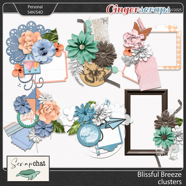 Blissful Breeze Clusters by ScrapChat Designs