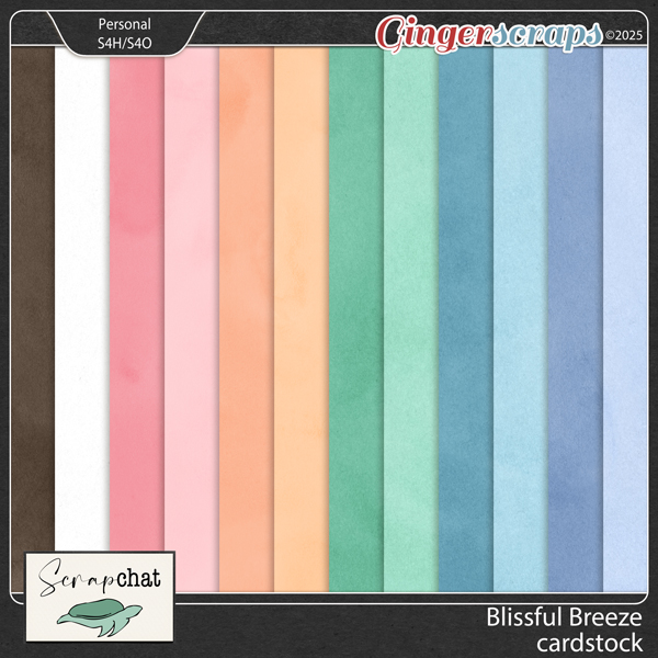 Blissful Breeze Cardstock by ScrapChat Designs