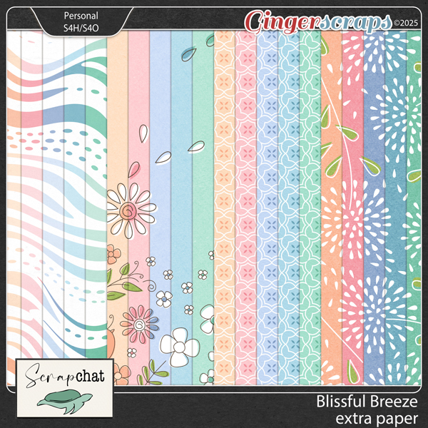 Blissful Breeze Extra Papers by ScrapChat Designs