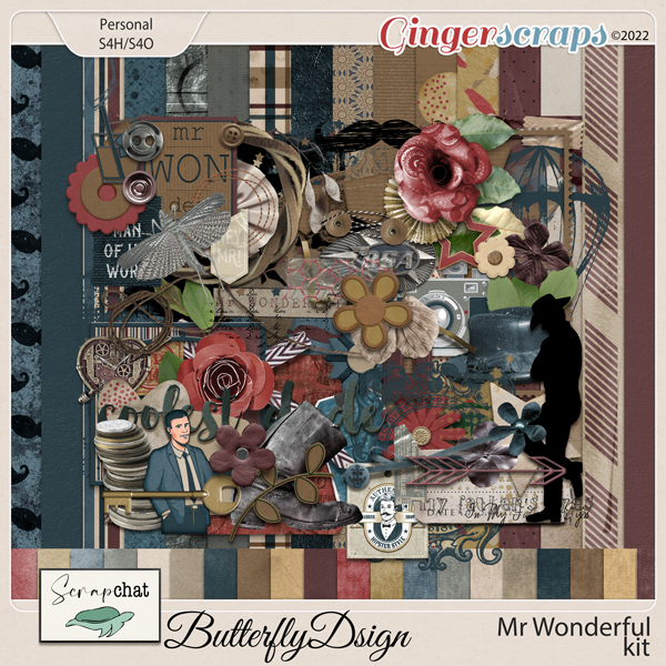 Mr Wonderful Kit by ScrapChat Designs and Butterfly Dsigns