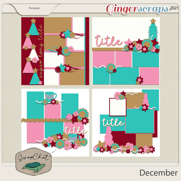 December Template Set by ScrapChat Designs