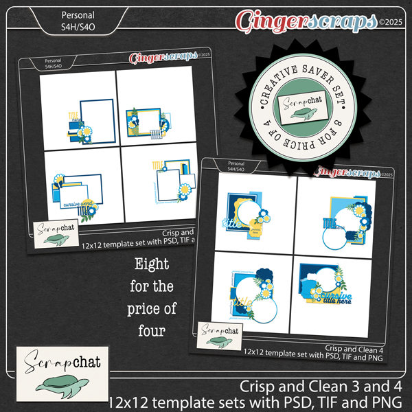 Crisp and Clean 3 & 4 - Creative Savers Template Set by ScrapChat Designs