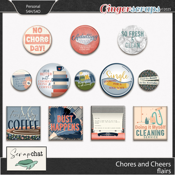 Chores and Cheers Flairs by ScrapChat Designs