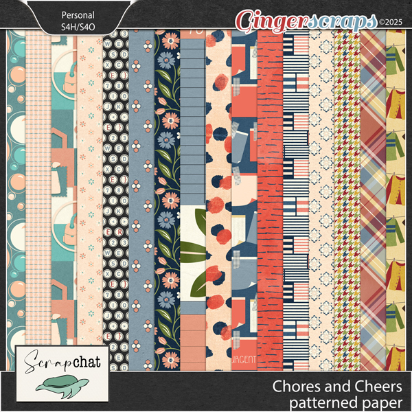 Chores and Cheers Patterned Paper by ScrapChat Designs